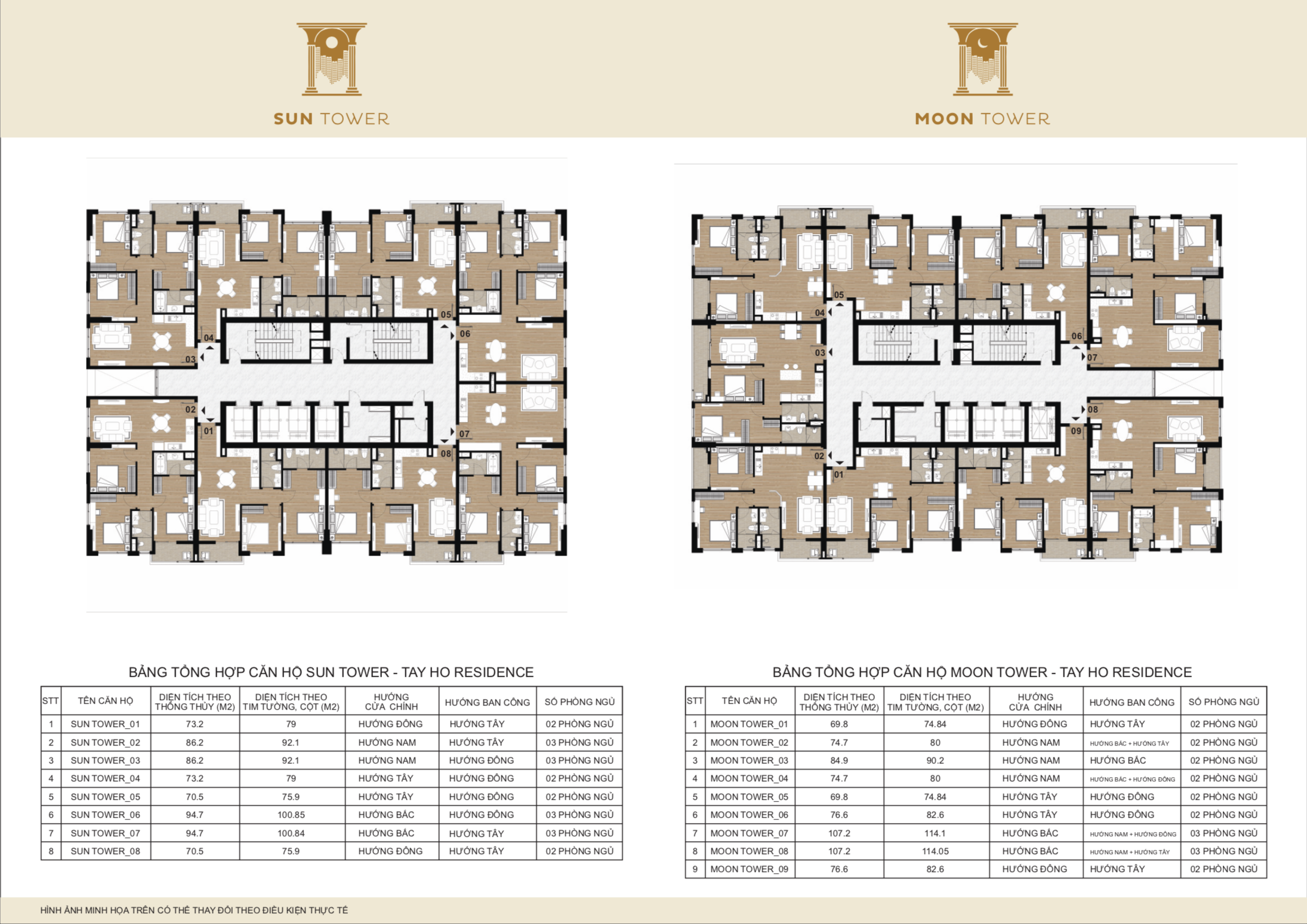 mặt bằng chi tiết căn hộ Tây Hồ Residence