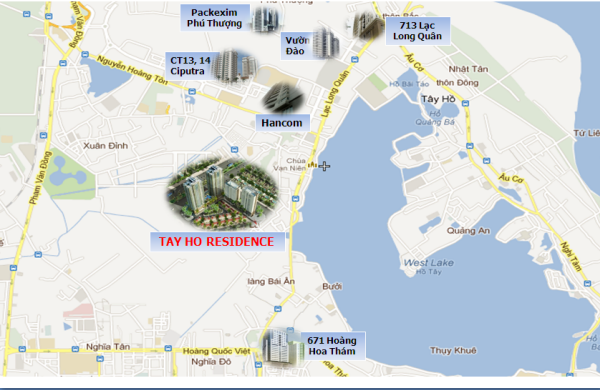 Vị trí tây hồ Residence